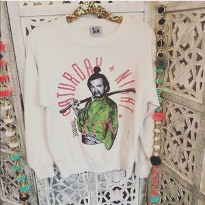 Retro 90’s samurai Saturday night live crew neck